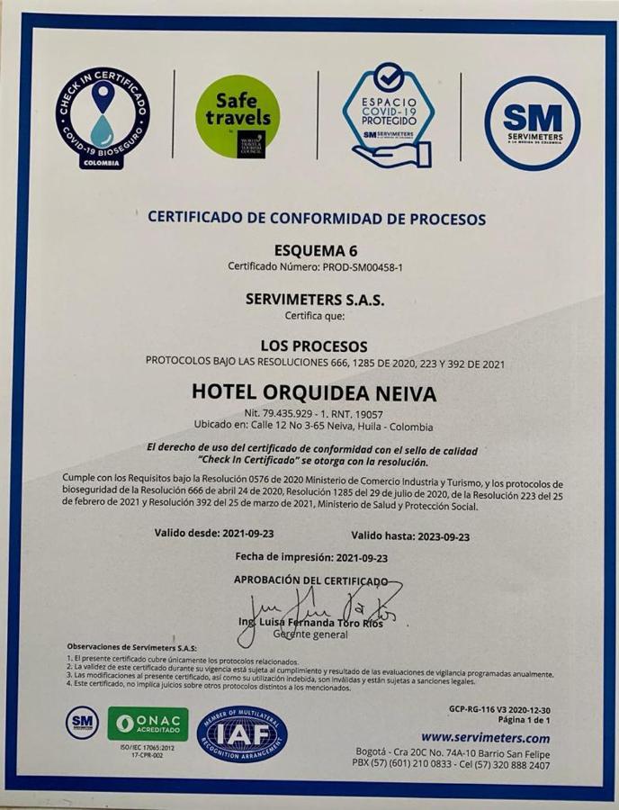 Hotel Orquidea Neiva Neiva  Exteriör bild